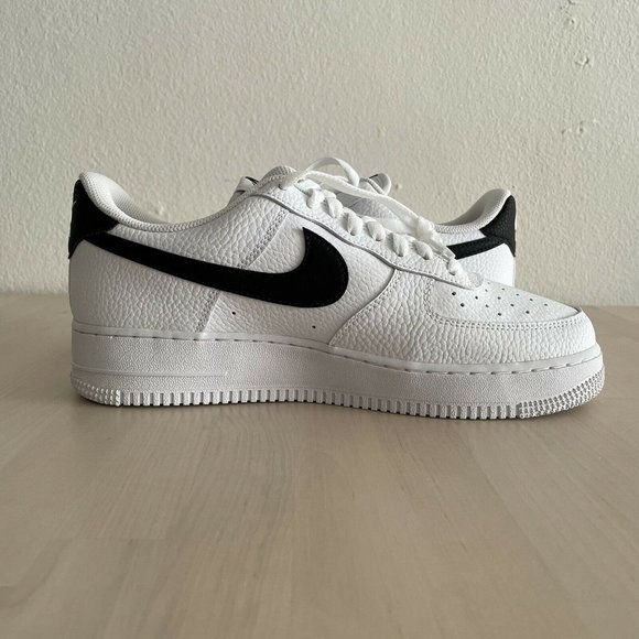 Nike Air Force 1 \'07 Low White Black Pebbled Leather CT2302-100 Men’s Size 10 main image 6